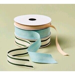 3 Pack Hearth & Hand with Magnolia All Occasions Rustic Fabric Gift Ribbon